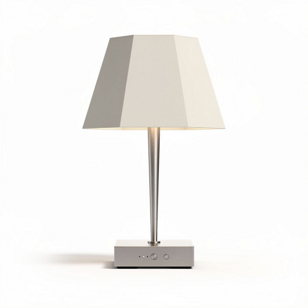 Lampada da tavolo con paralume bianco e base in metallo 30 x 30 x 50cm