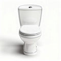 WC in ceramica bianca con coprivaso trasparente misure 70 x 40 x 40cm