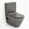 Sanitari monoblocco in ceramica grigia con bidet integrato 70 x 40 x 40cm
