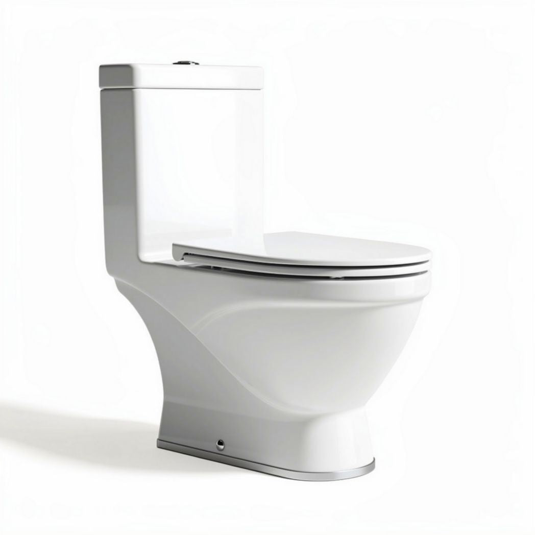 Toilette in ceramica bianca con design compatto misure 70 x 38 x 75cm