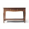Tavolo console in legno di noce con tre cassetti dimensioni 120 x 40 x 75 cm